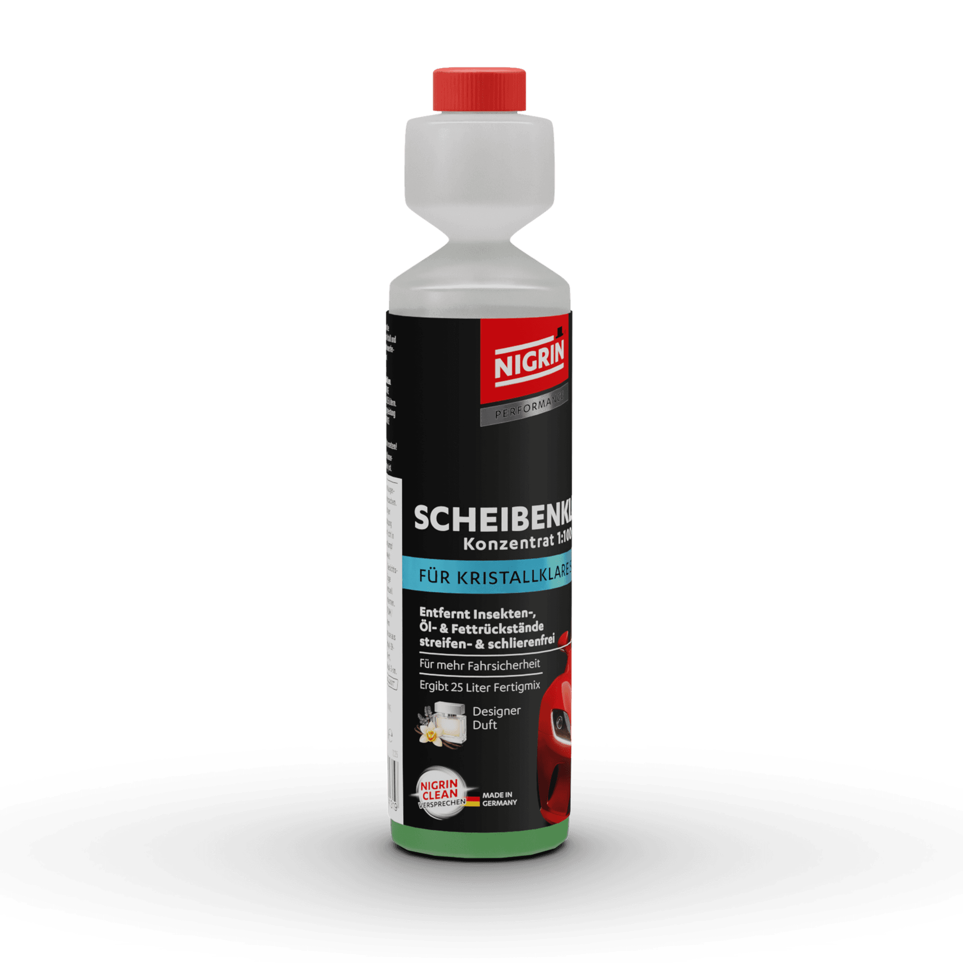 PERFORMANCE Scheibenklar Konzentrat 1:100 Designer Duft 250 ml