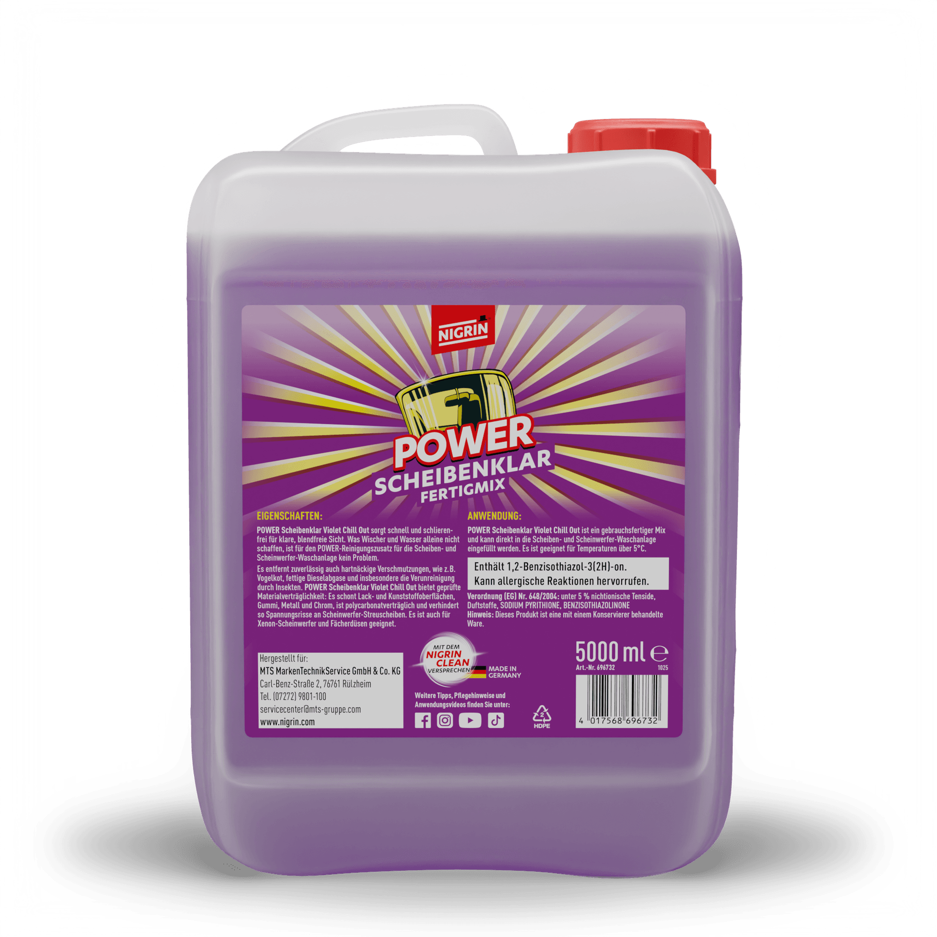 POWER Windshield Cleaner Ready-to-Use Mix VIOLET CHILL OUT 5 L Ecommerce