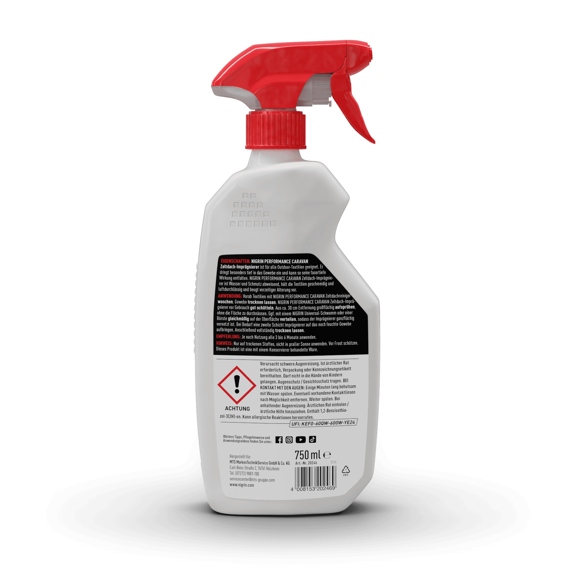 PERFORMANCE CARAVAN Tent Roof Waterproofing Spray 750 ml
