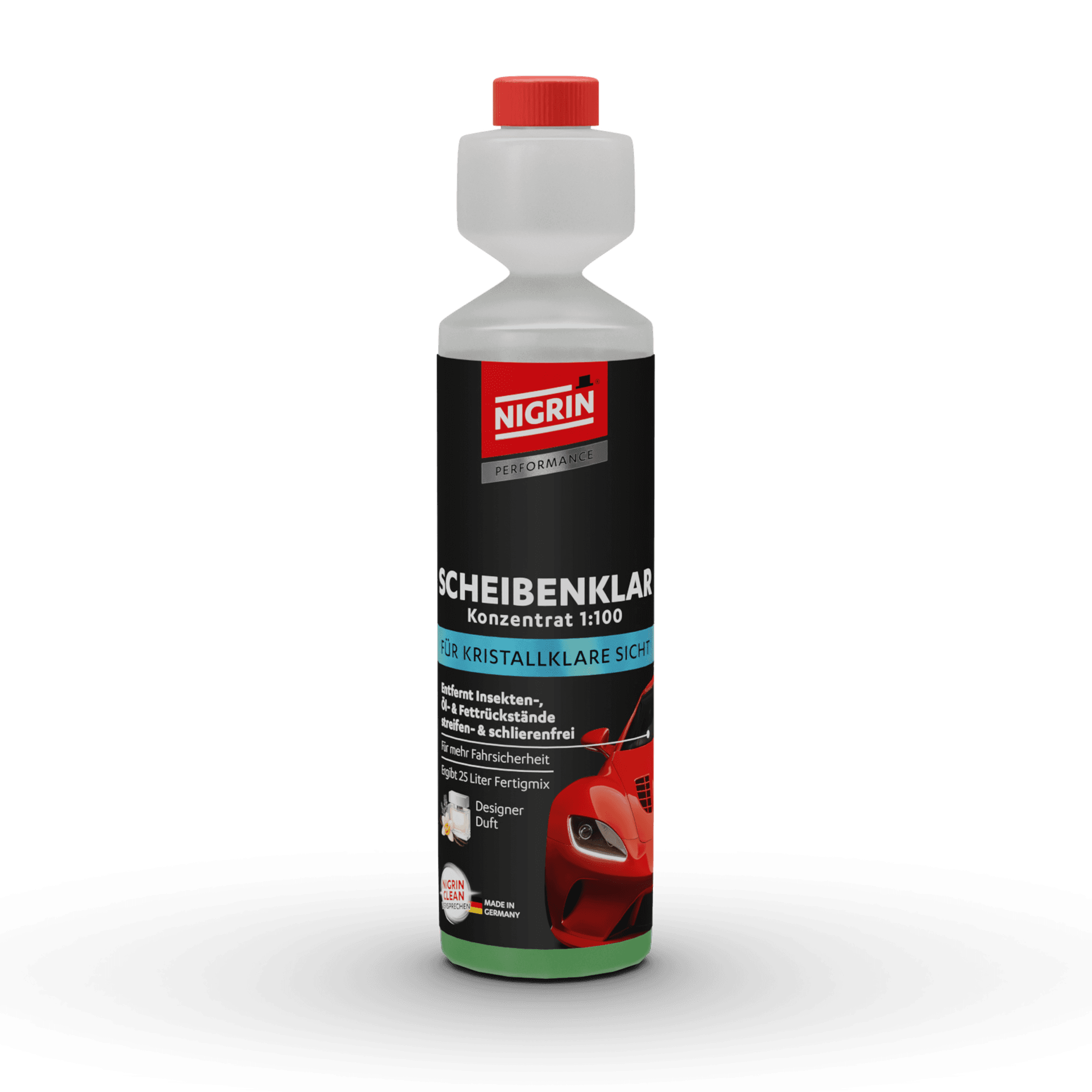 PERFORMANCE Scheibenklar Konzentrat 1:100 Designer Duft 250 ml