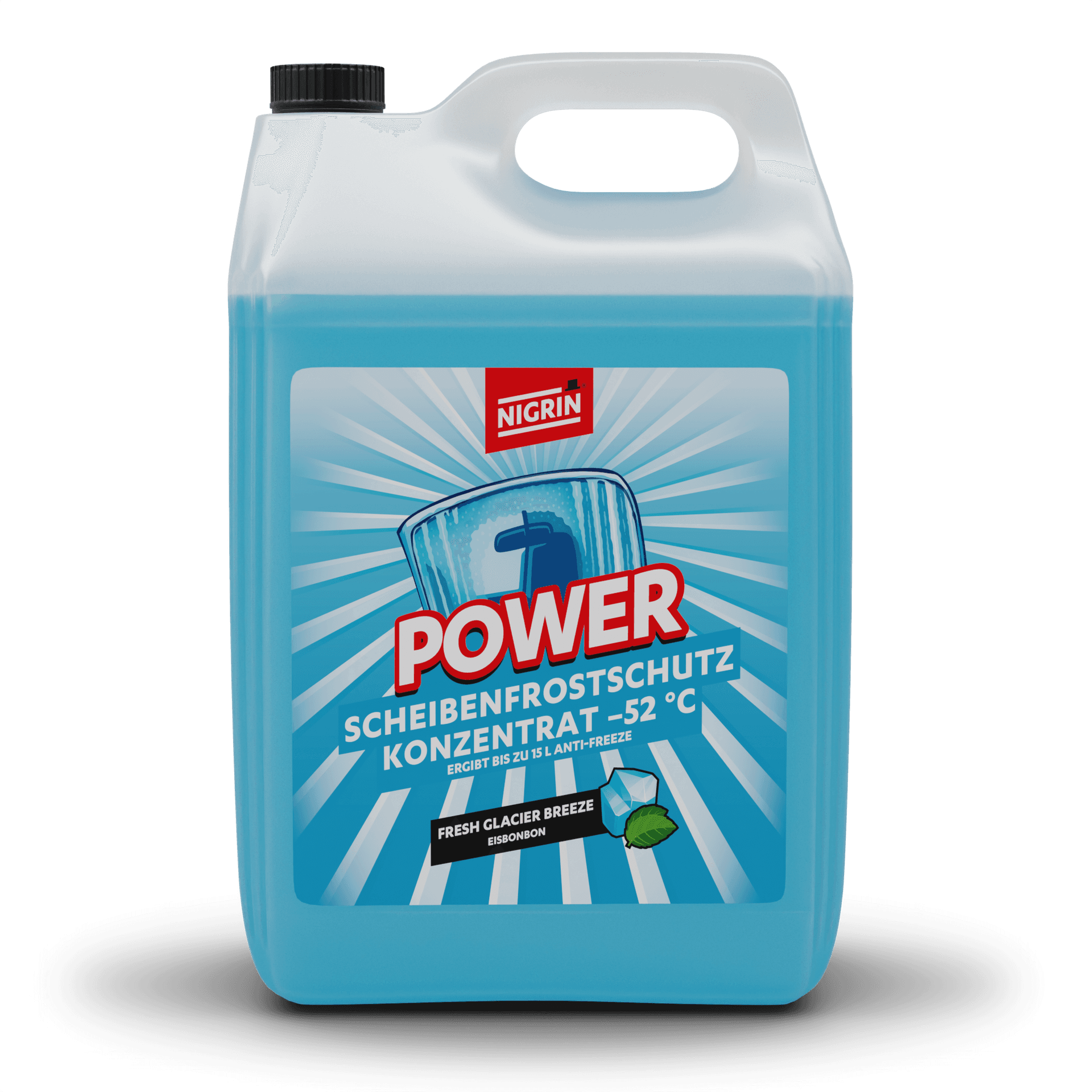 POWER Windshield Washer Antifreeze Concentrate 1:2 FRESH GLACIER BREEZE -52 °C 5 L