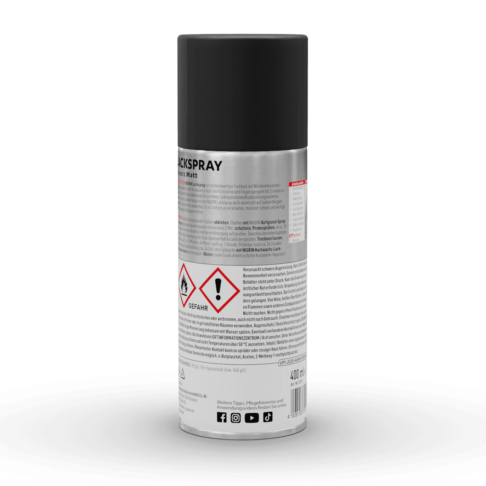 Paint Spray black matte 400 ml