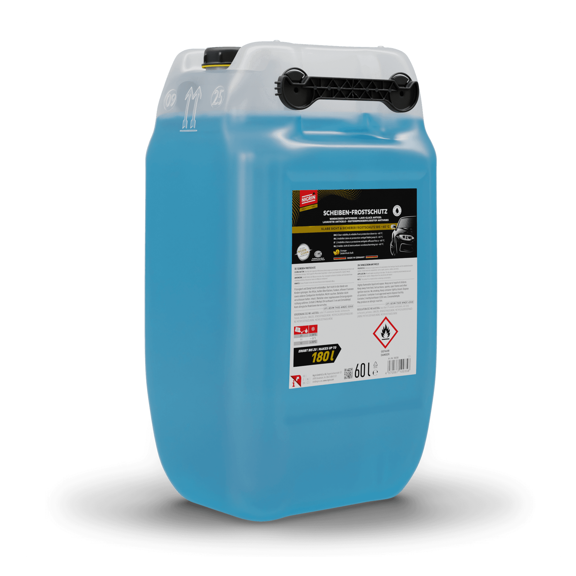 PROFESSIONAL Antifreeze + Windshield Cleaner Concentrate -60°C 60 L