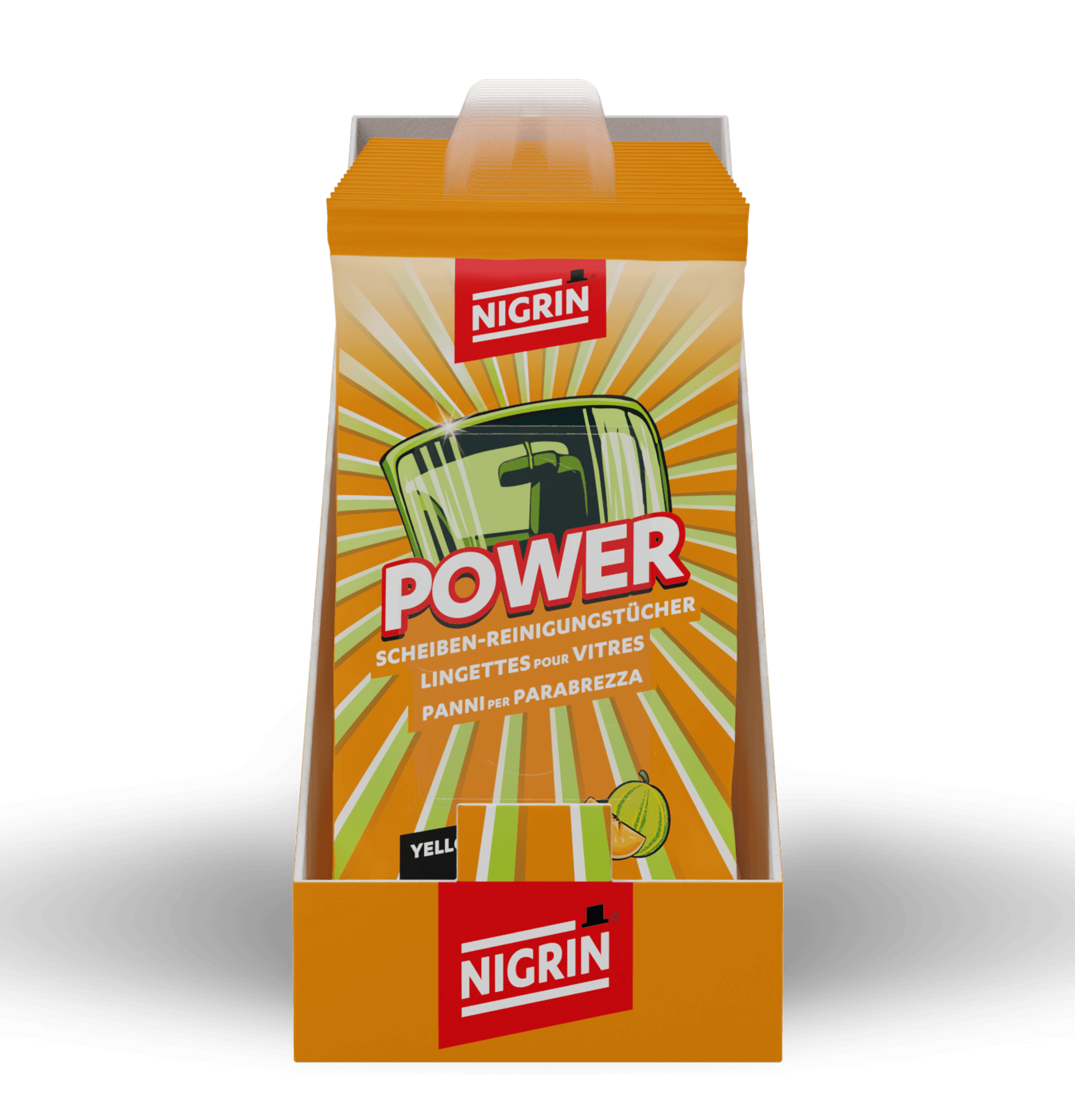 POWER Windshield Cleaning Wipes YELLOW MELLOW 20 pcs.