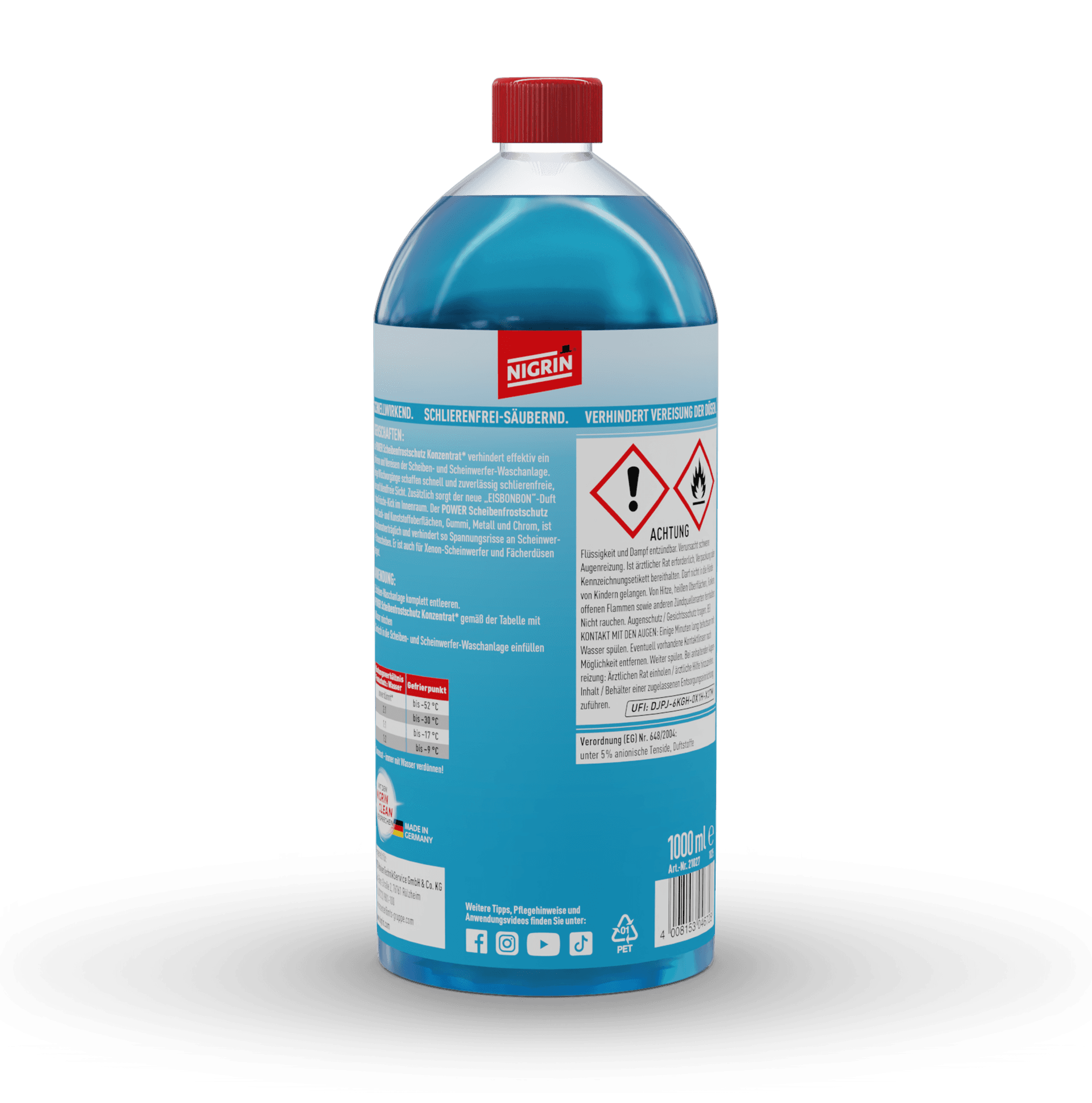 POWER Scheibenfrostschutz Konzentrat 1:2 Fresh Glacier Breeze -52 °C 1000 ml