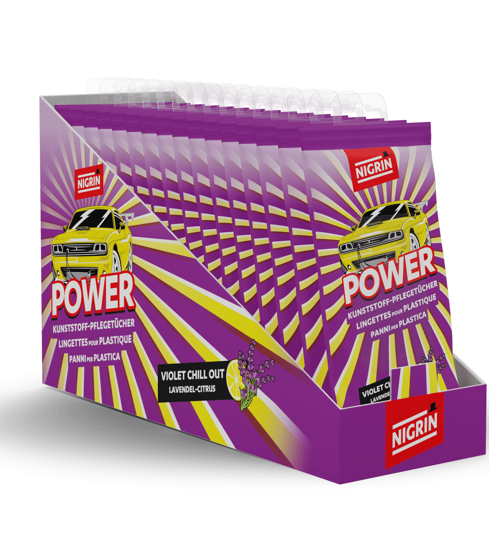 POWER Kunststoffpflegetücher Violet Chill Out 20 Stk.