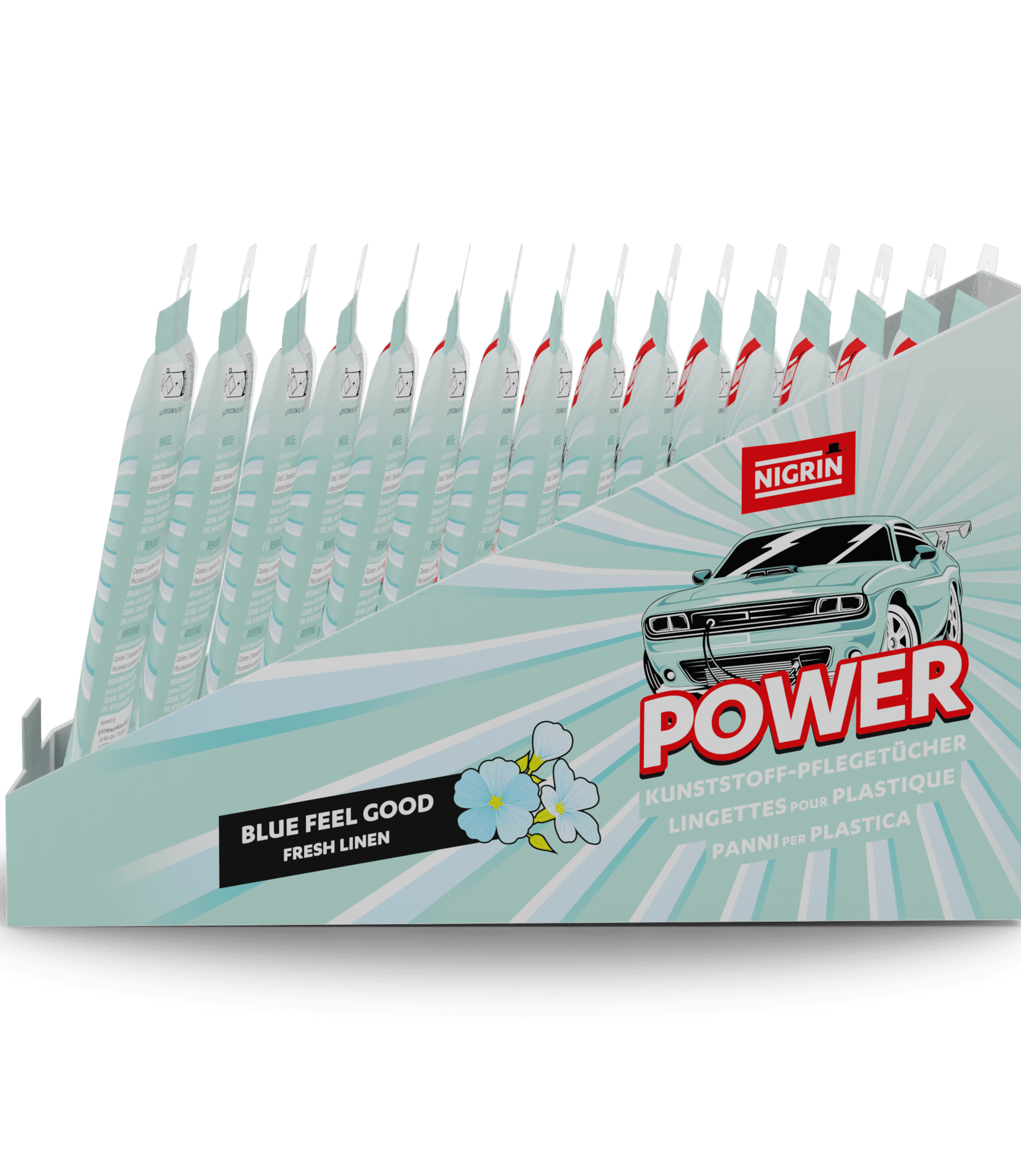 POWER Kunststoffpflegetücher Blue Feelgood 20 Stk.