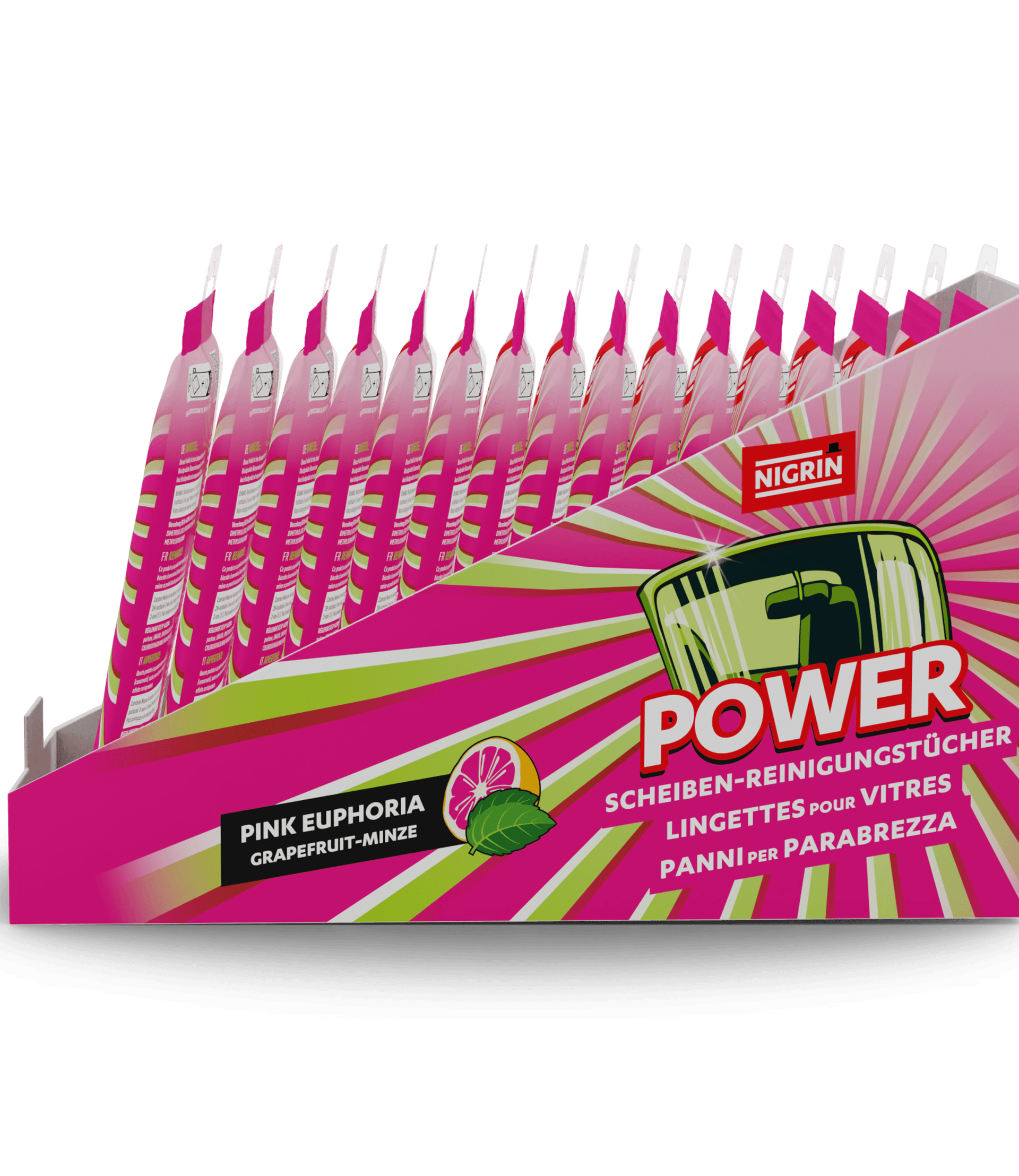 POWER Windshield Cleaning Wipes PINK EUPHORIA 20 pcs.