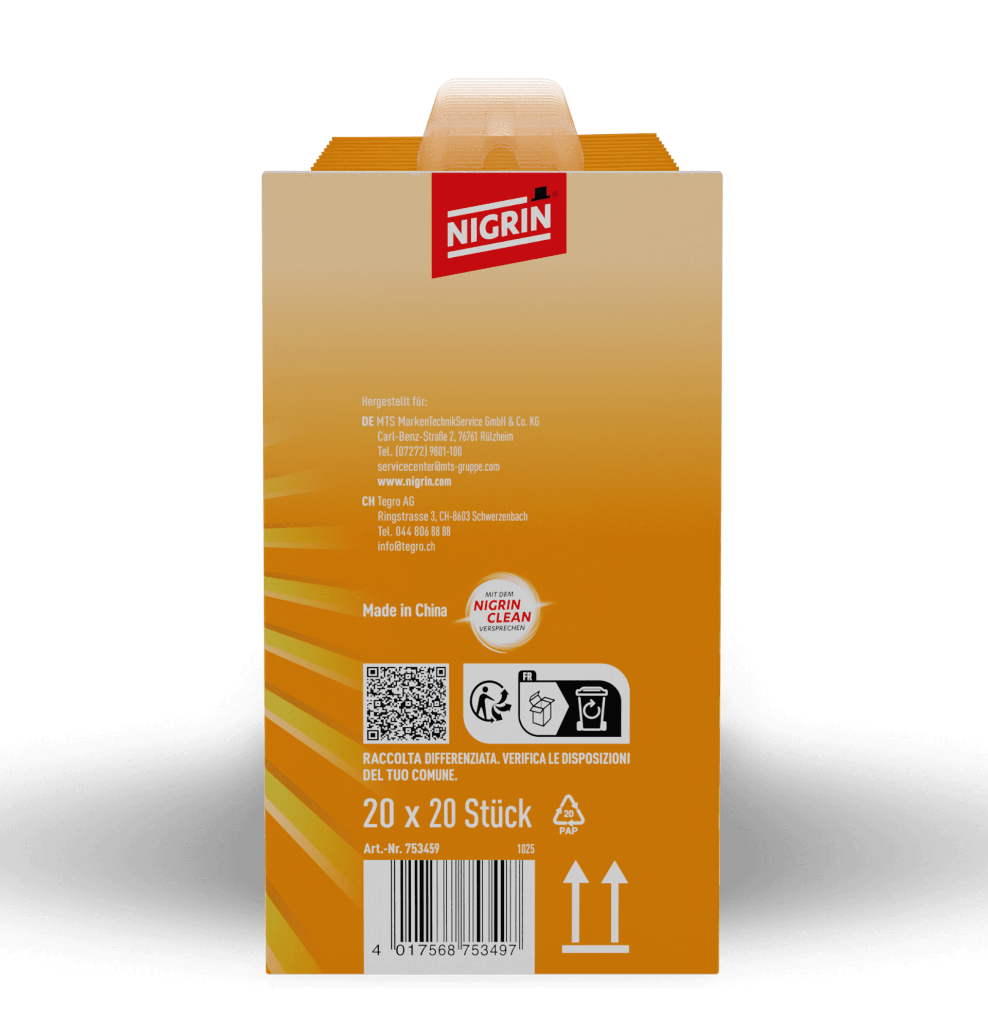 POWER Windshield Cleaning Wipes YELLOW MELLOW 20 pcs.