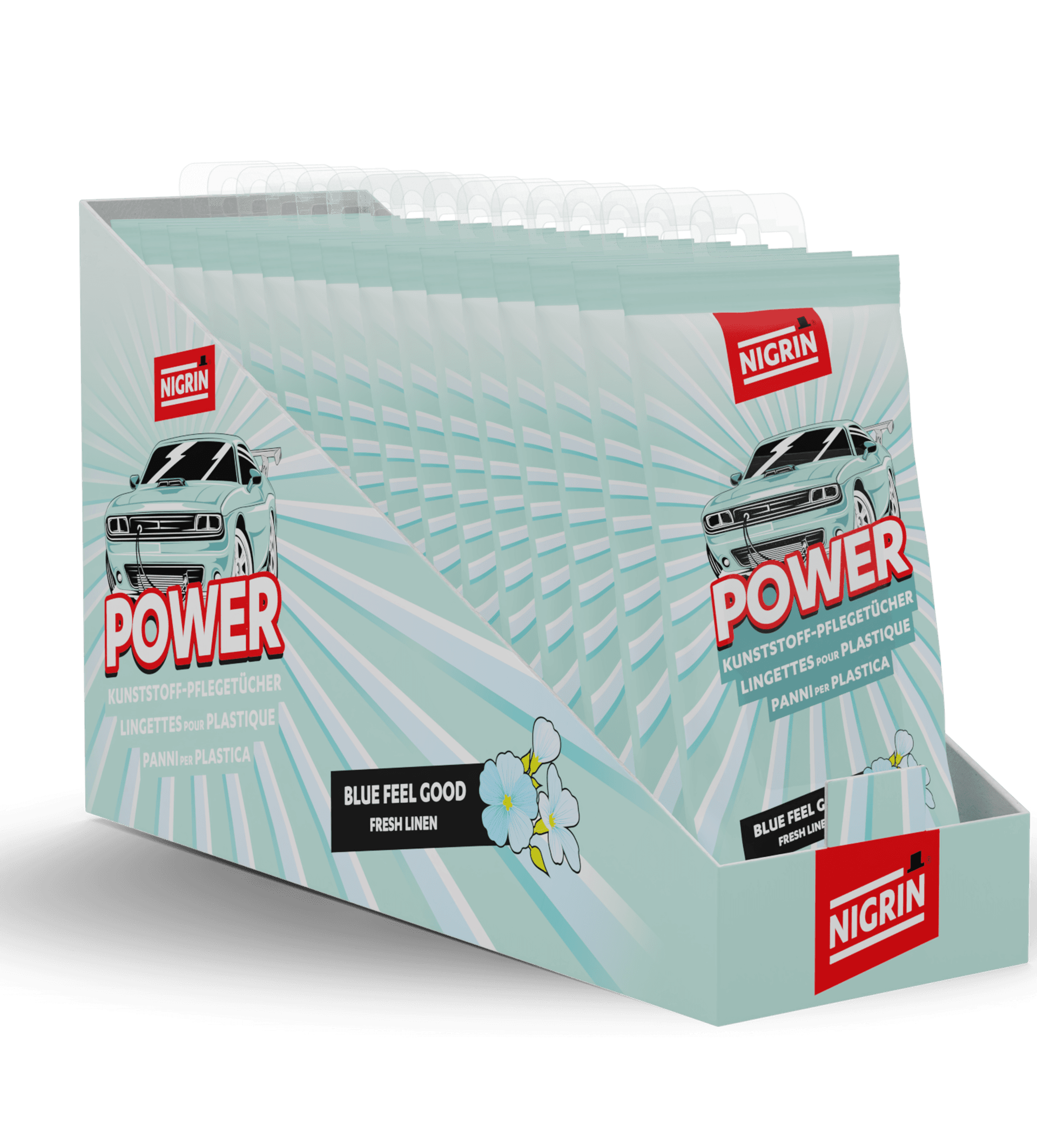 POWER Kunststoffpflegetücher Blue Feelgood 20 Stk.