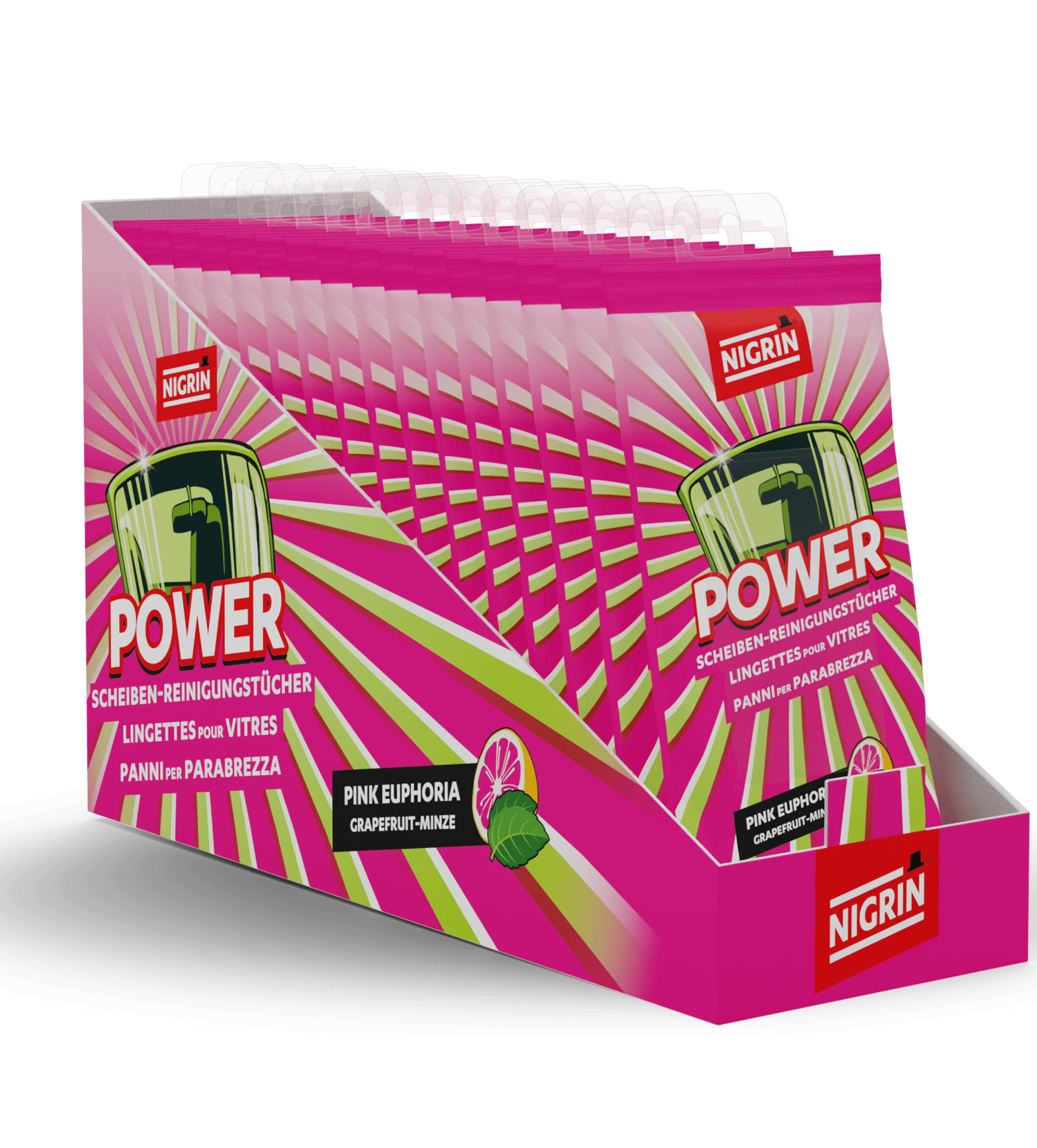 POWER Windshield Cleaning Wipes PINK EUPHORIA 20 pcs.