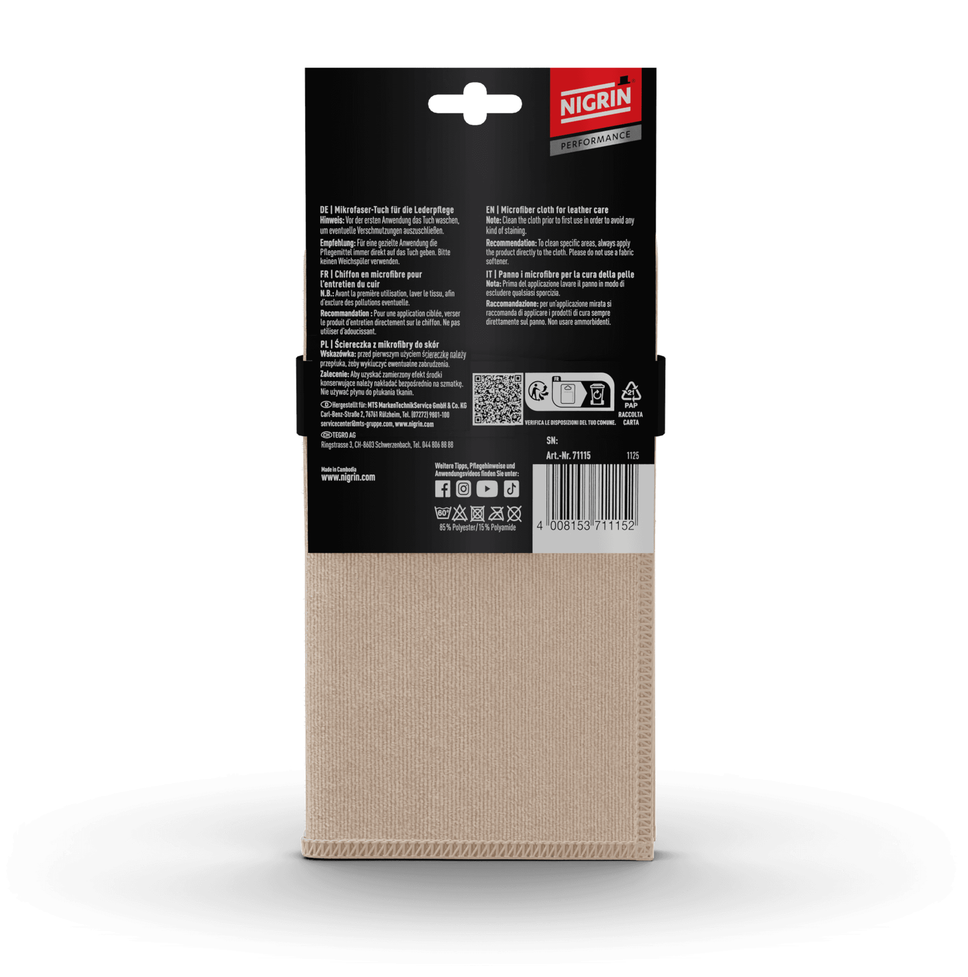 PERFORMANCE Microfaser-Tuch Leder