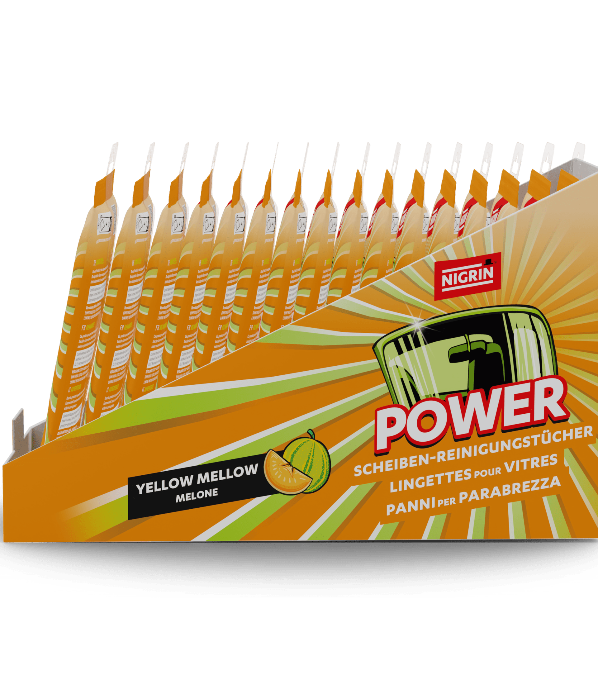 POWER Windshield Cleaning Wipes YELLOW MELLOW 20 pcs.