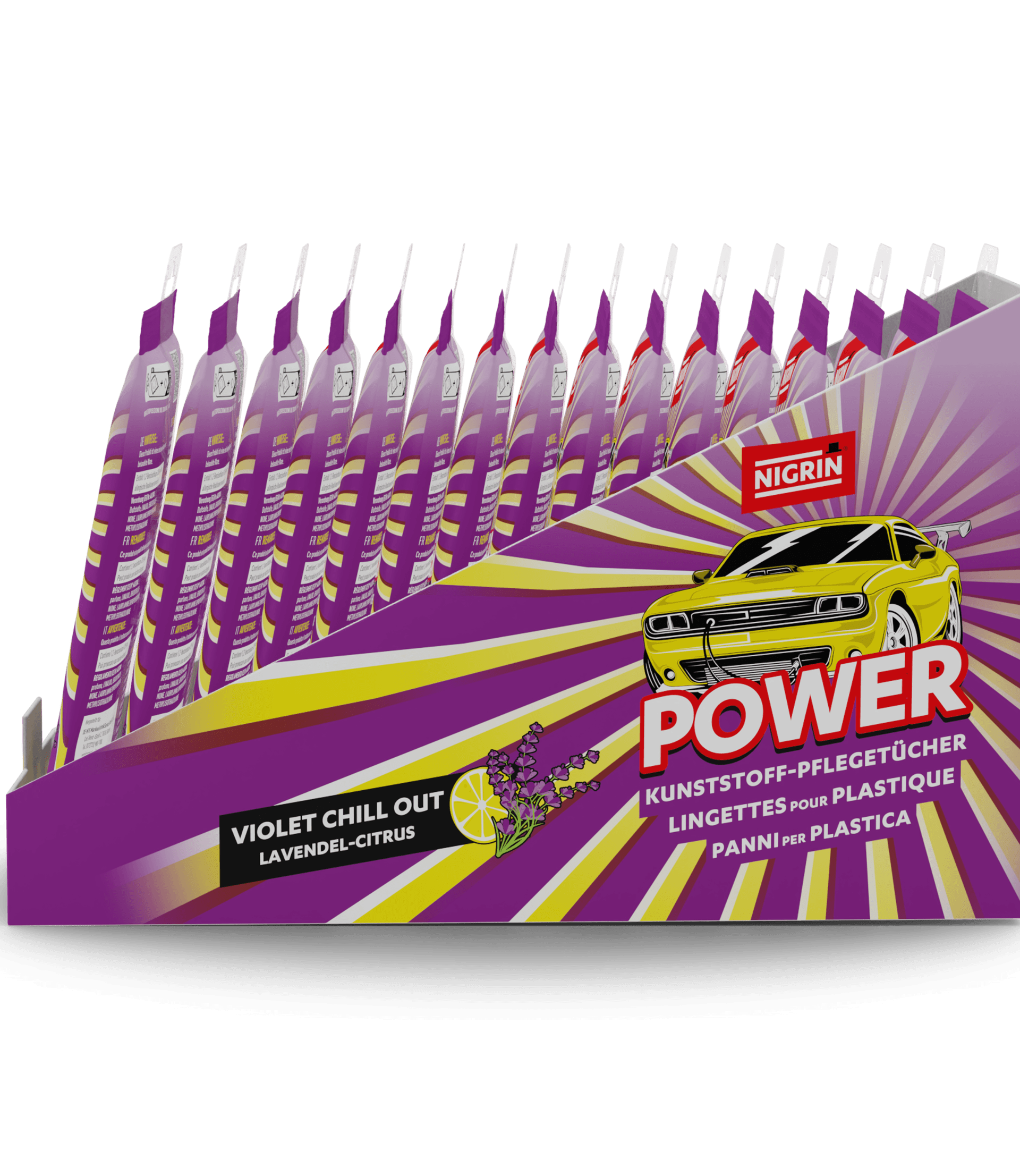 POWER Kunststoffpflegetücher Violet Chill Out 20 Stk.