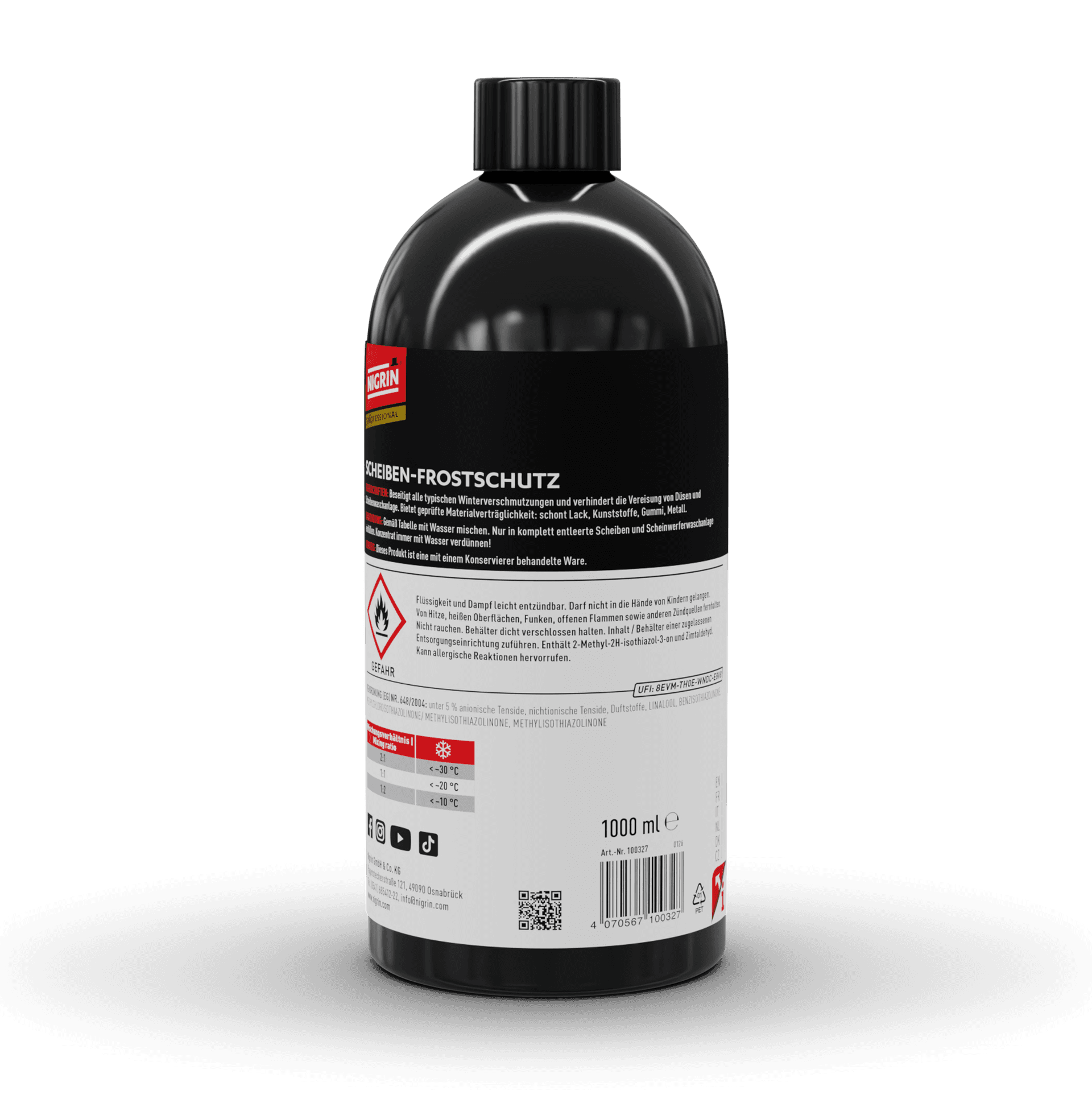 PROFESSIONAL Antifrost + Scheibenklar Konzentrat -60°C 1000 ml