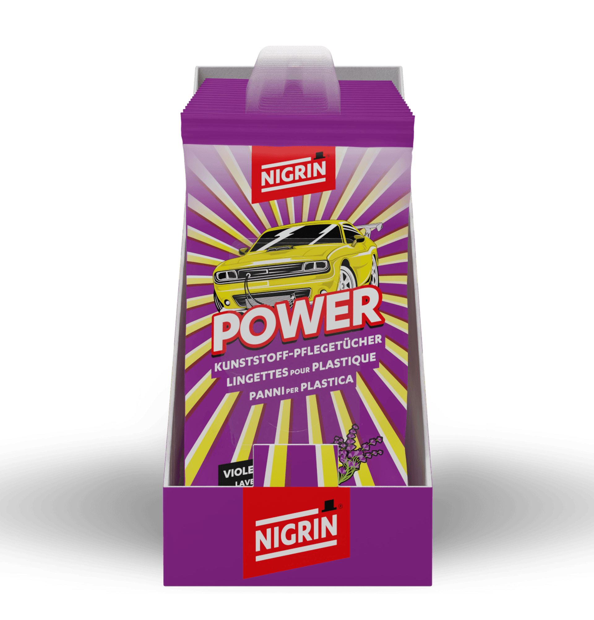 POWER Kunststoffpflegetücher Violet Chill Out 20 Stk.