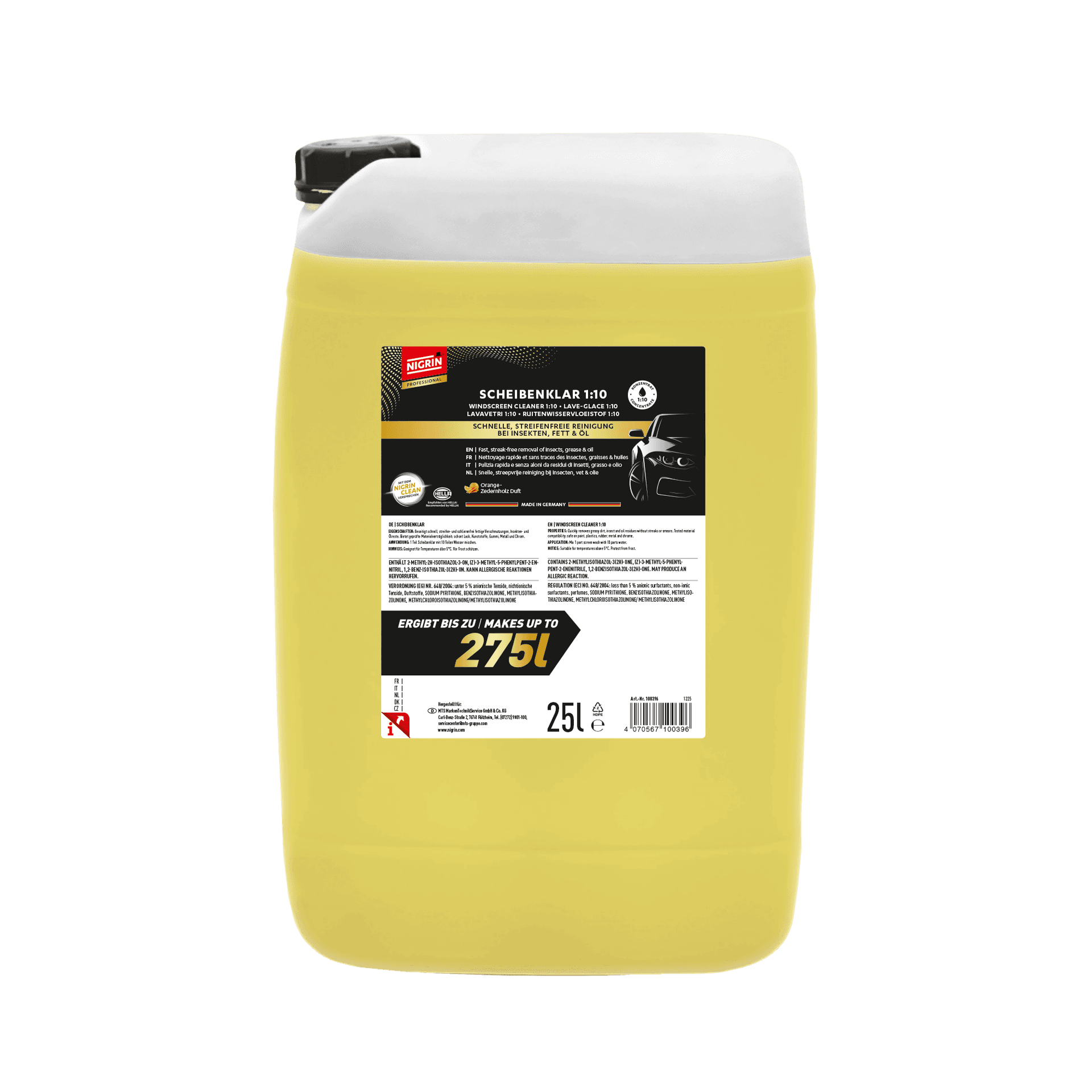 PROFESSIONAL Windshield Cleaner Summer Concentrate 1:10 25 L