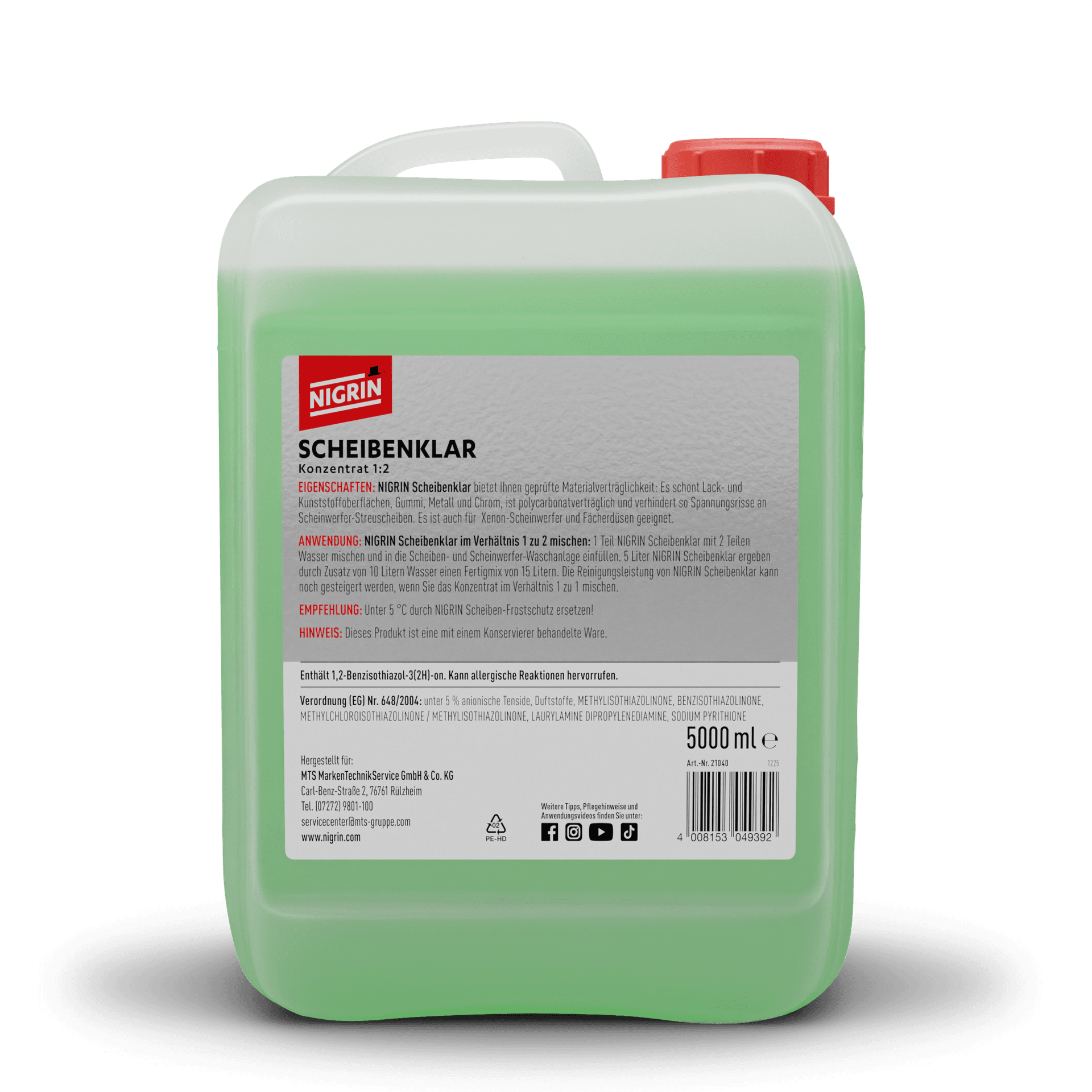 Scheibenklar Konzentrat 1:2 Designer-Duft 5 L