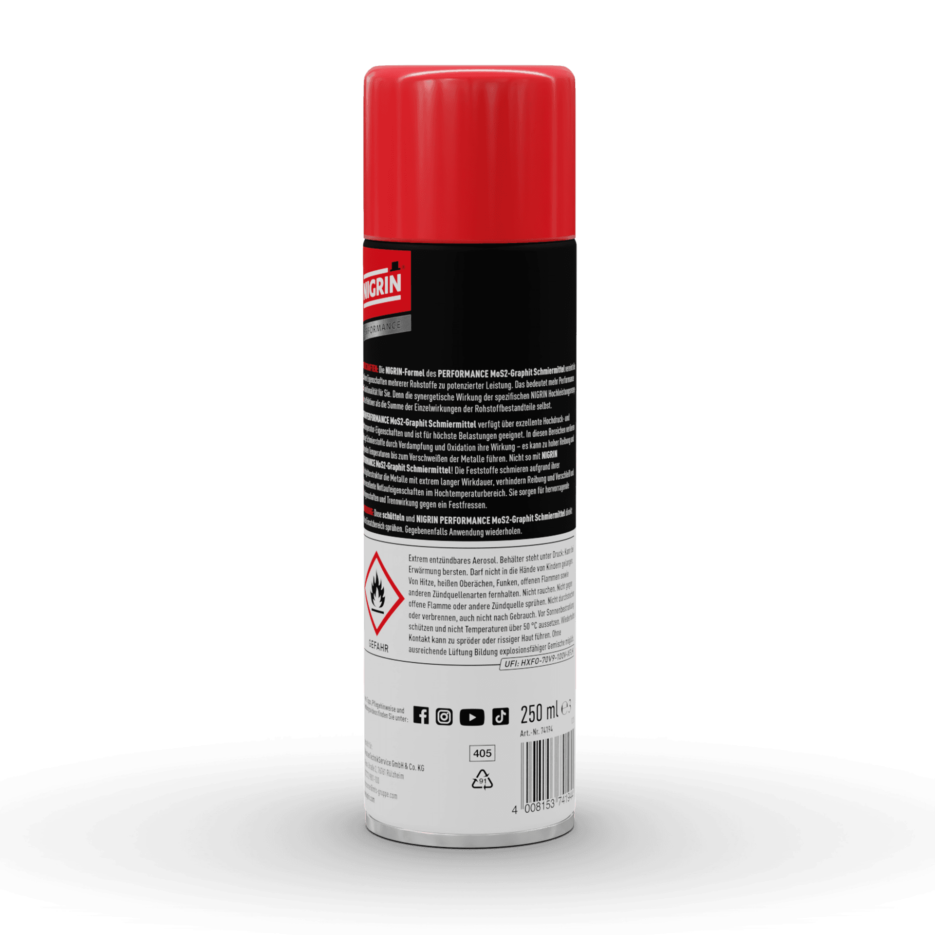 PERFORMANCE Mos2-Graphit-Schmiermittel 250 ml