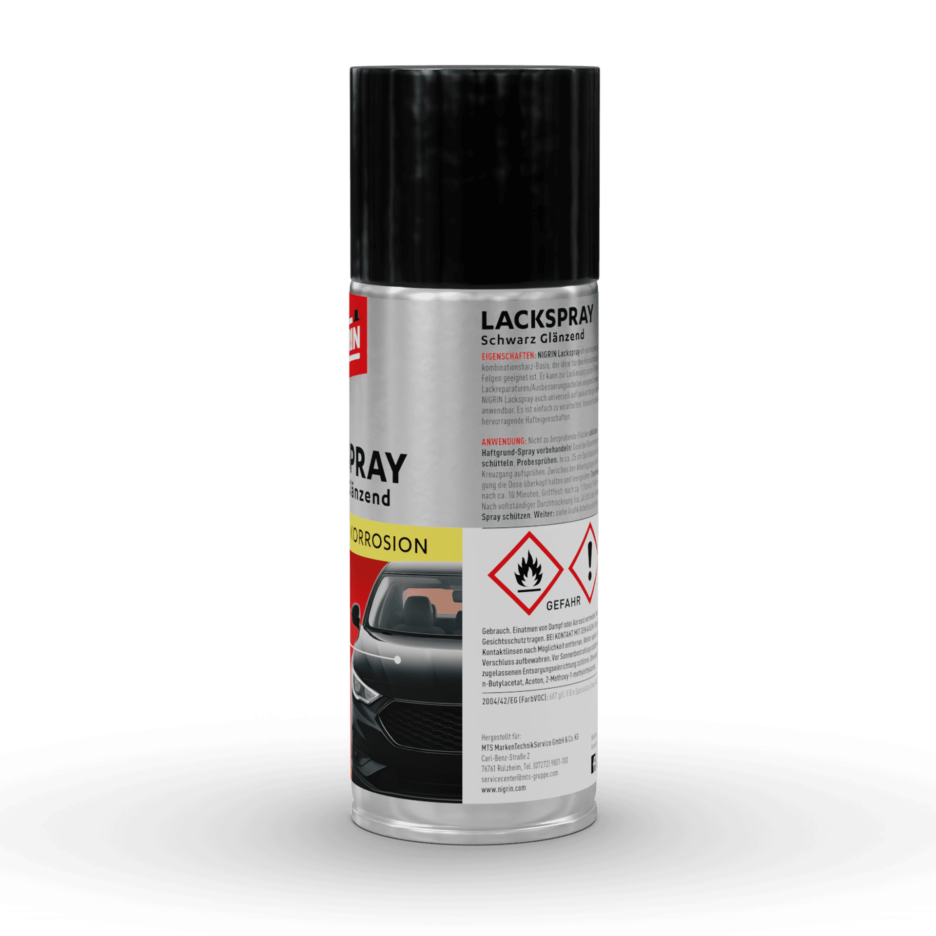 Lackspray schwarz glänzend 400 ml