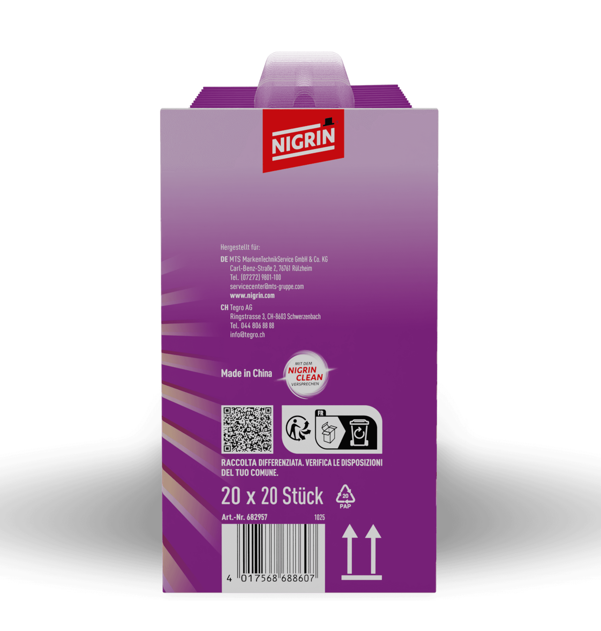 POWER Kunststoffpflegetücher Violet Chill Out 20 Stk.