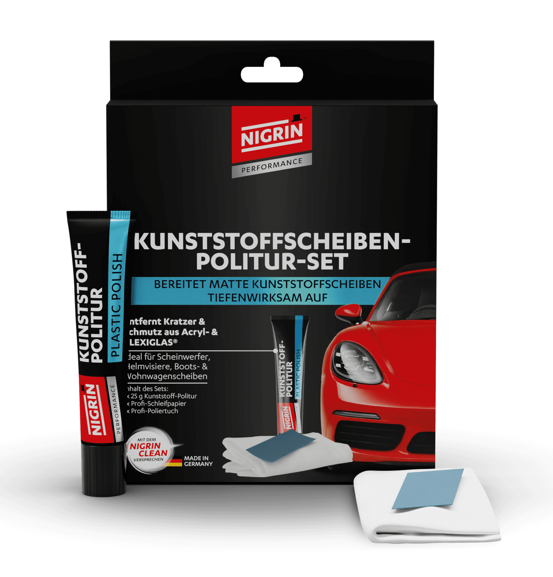 PERFORMANCE Kunststoffscheiben-Politur Set