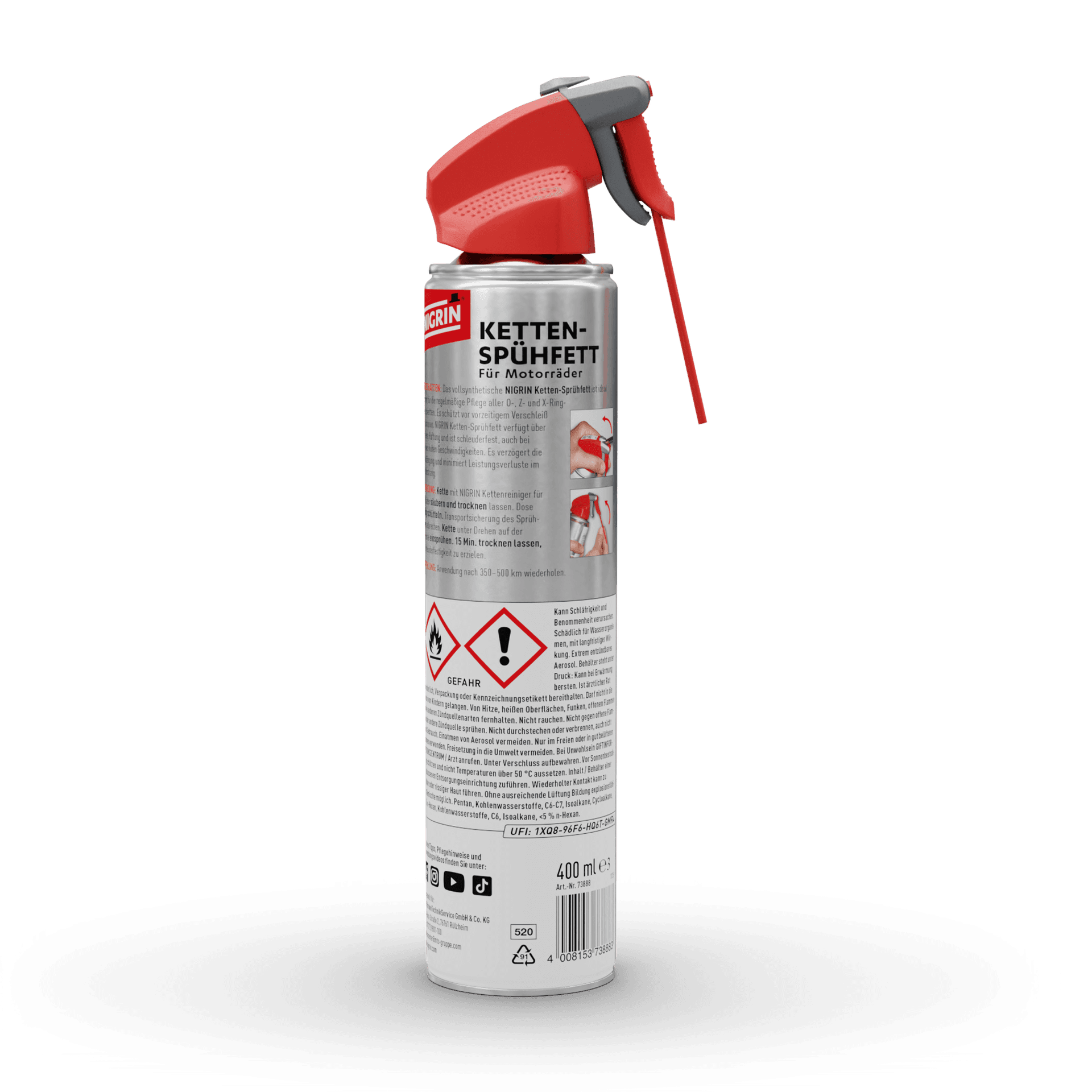 Kettensprühfett für Motorräder 400 ml