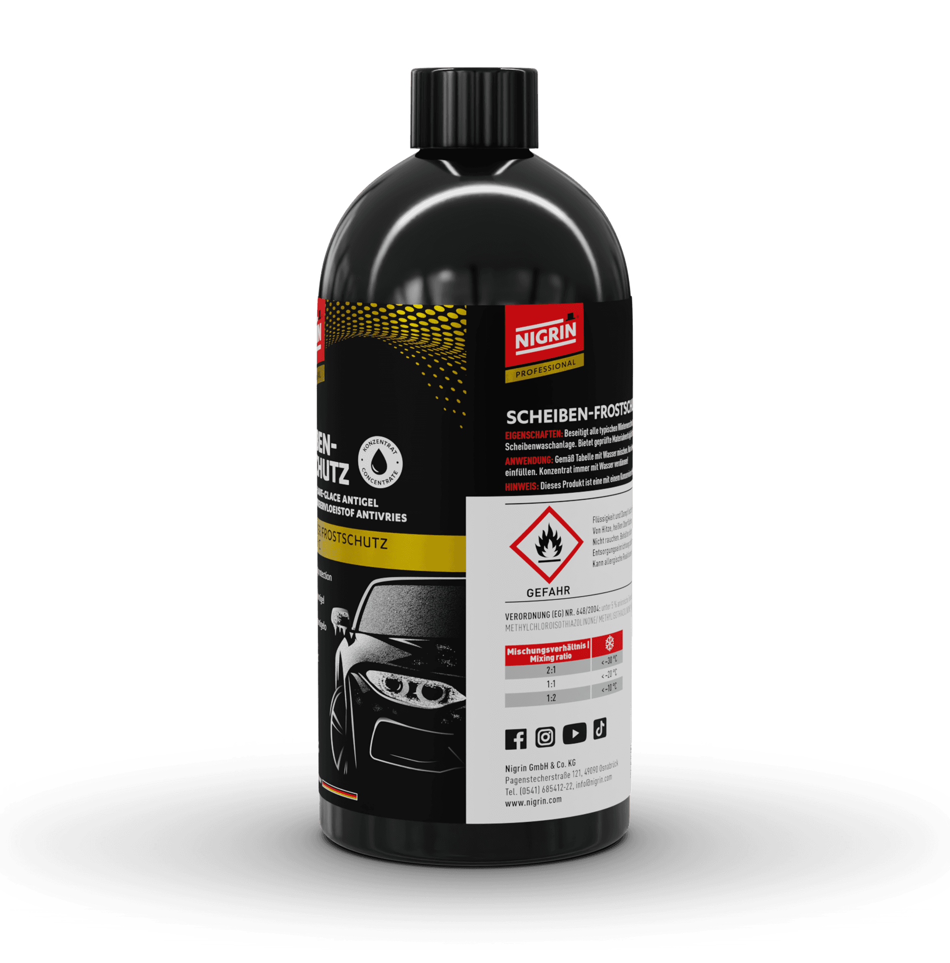 PROFESSIONAL Antifrost + Scheibenklar Konzentrat -60°C 1000 ml